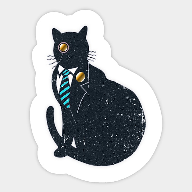 Black Cat Sticker by Elefunk